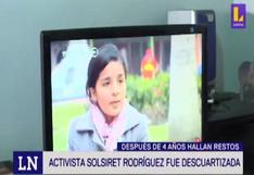 Solsiret Rodríguez: hallan el cuerpo descuartizado de joven activista en casa de la pareja de su cuñado 