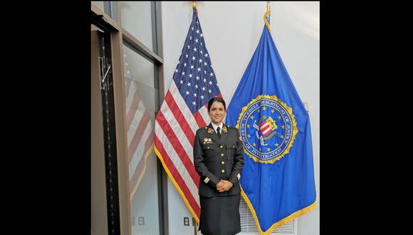 Paola Montes Ramírez es la segunda mujer de la PNP en asistir a la Academia Nacional de Policía del FBI. (Foto: @USEMBASSYPERU)