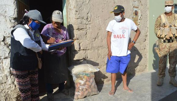 Arequipa: empadronan a familias vulnerables que serán beneficiarias de canastas de víveres.