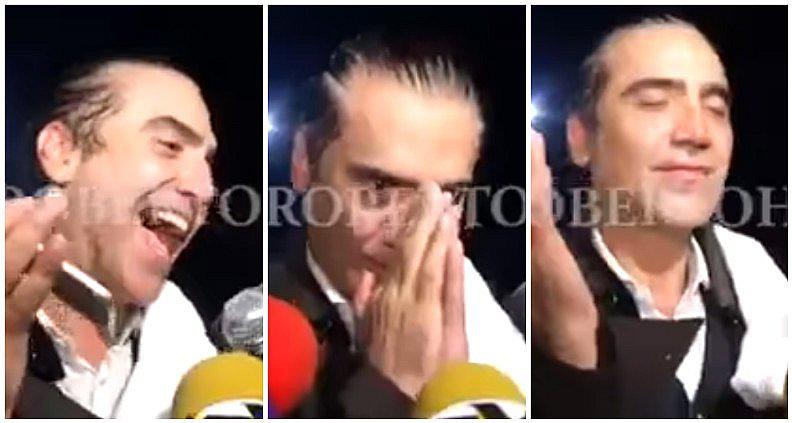 ¡Bien alegrón! Alejandro Fernández da entrevista con unas copitas encima (VIDEO)