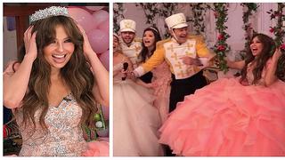 Thalía vuelve a ser "quinceañera" después de muchos años (VIDEO) 