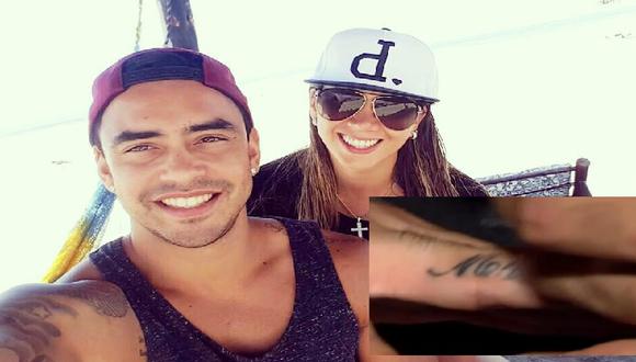 Diego Chávarri se tatúa el nombre de Melissa Klug en el dedo e inmortaliza su amor