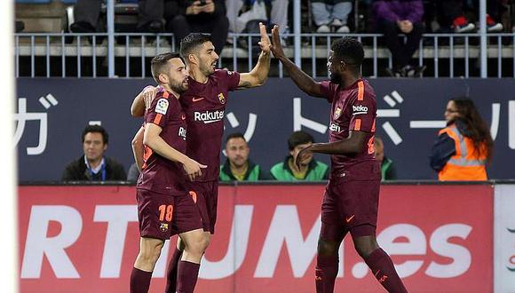 ​Barcelona, sin Lionel Messi, vence 0-2 de visita al Málaga