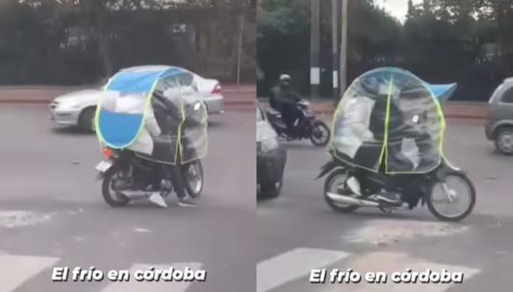 La gran mayoría de usuarios de Instagram criticaron la poca experticia del motociclista para conducir. (Foto: Cordobeses/composición)