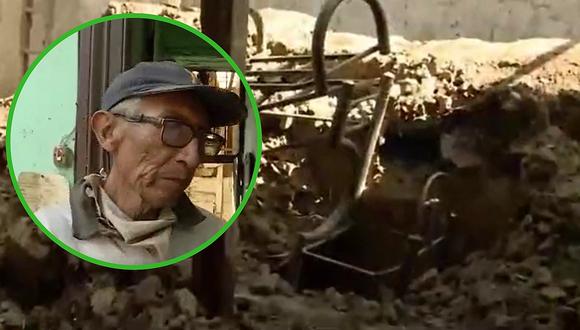 Anciano va a la cocina por hambre y se salva de morir cuando se cayó el techo de su casa (VIDEO)