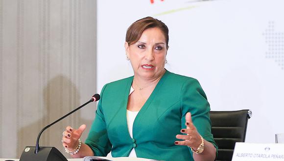 Dina Boluarte y sus impresiones al informe final de la CIDH.  (Foto: Presidencia)