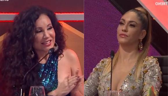 Janet Barboza fue presentada como jurado vip en “El Artista del año” y Tilsa Lozano sorprendió con reacción. (Foto: Captura América TV).