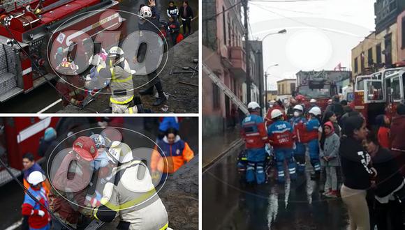 Así se realizó el rescate de 50 personas tras el derrumbe de una casona en el Rímac (FOTOS y Videos)