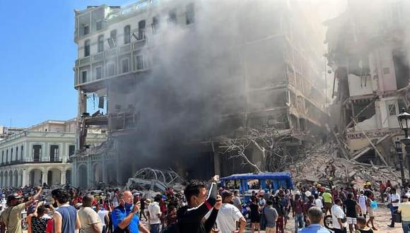 Explosión en el Hotel Saratoga de La Habana. (Foto: Twitter)