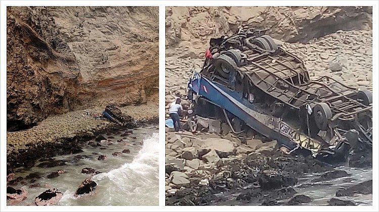 ​Infografía muestra cómo fue caída de bus a abismo de Pasamayo