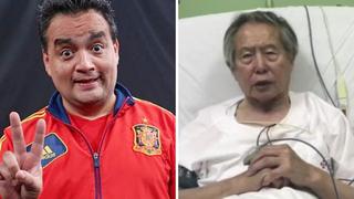 Jorge Benavides imita a Alberto Fujimori postrado en la cama viendo Justicia TV