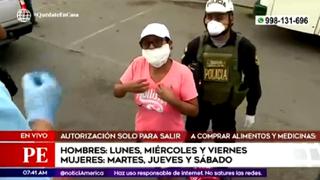 Coronavirus en Perú: Mujer es detenida cuando sale a botar su basura | VIDEO