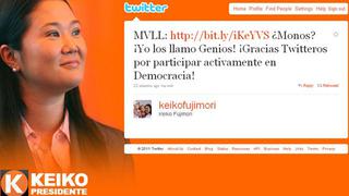 Keiko da su apoyo a jóvenes calificados como "Monos" por Vargas Llosa 