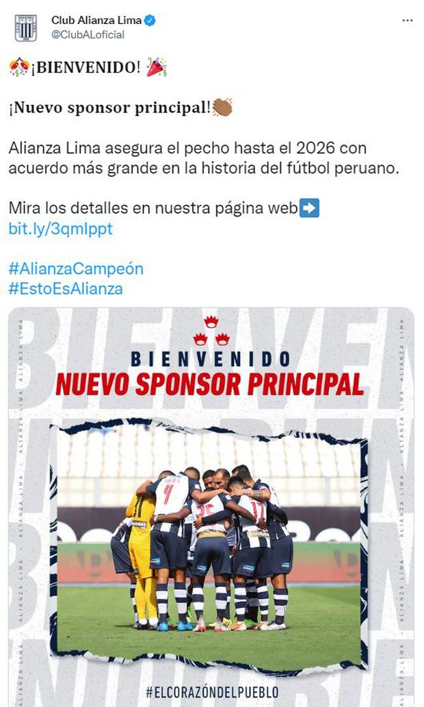 Alianza Lima anunció nuevo sponsor. (Foto: Captura)