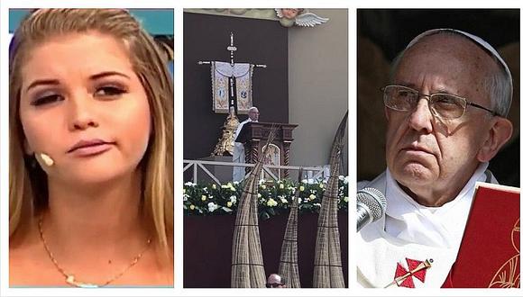 ​Brunella Horna graba misa de papa Francisco y lo sube a redes