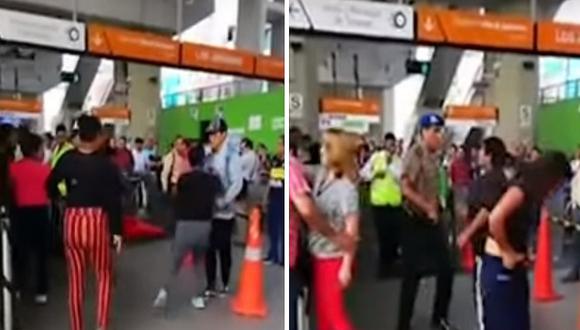 Mujeres se enfrentan a cuchillazos por un pasajero en estación de Metro de Lima (VIDEO)