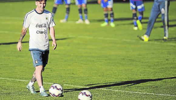 Messi  a la cancha