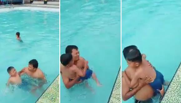 "Extraña y escalofriante mano" intenta 'ahogar' a niño dentro de piscina (VIDEO)
