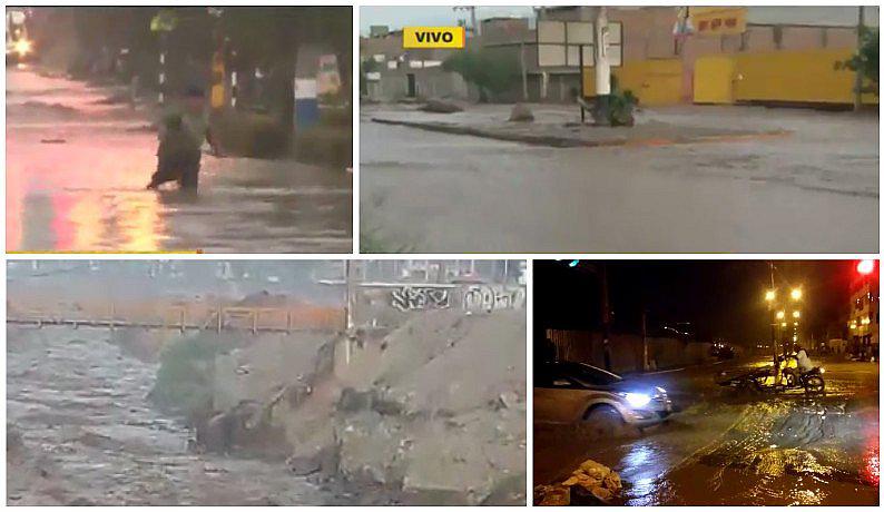 Río Rímac finalmente se desborda y llega hasta Puente Nuevo (VIDEOS)