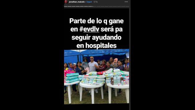 Jonathan Maicelo donó parte del dinero que ganó en "El valor de la verdad". (Imagen: Instagram)