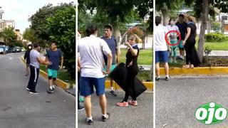 Vecinos se pelean en parque de Los Olivos por unas guanábanas | VIDEO 