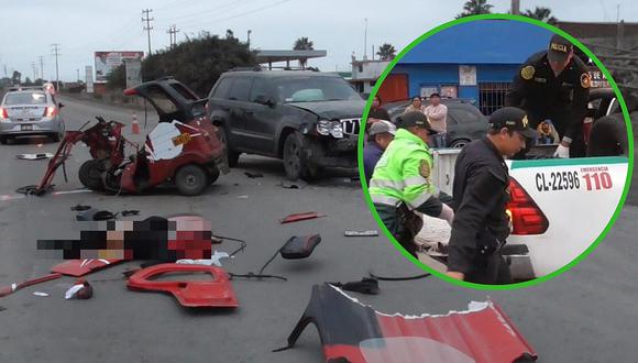 Aparatoso accidente destroza mototaxi y mata a chofer (FOTOS)
