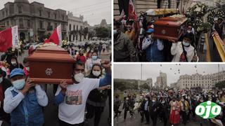 Simpatizantes de Perú Libre trasladan restos de Sacarías Meneses hasta local del JNE
