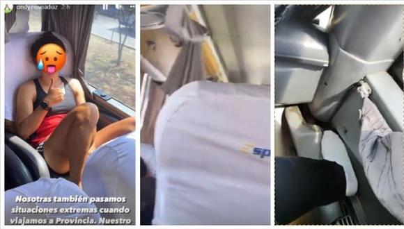 Jugadoras de Universitario protestan por malas condiciones de autobús que las lleva a Ayacucho. (Captura: Instagram)