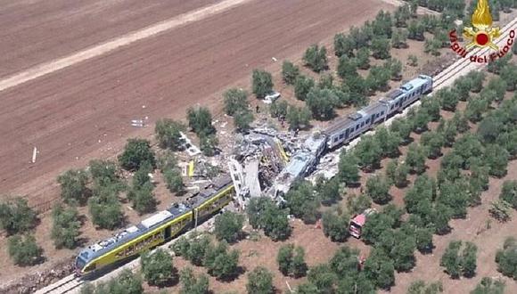 Italia: Al menos 10 muertos deja choque frontal de trenes [FOTOS Y VIDEO]