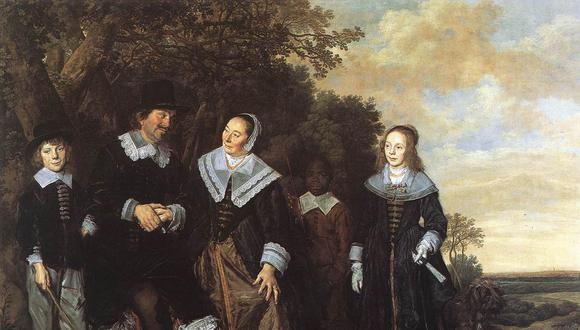 Familia en un paisaje, cuadro de Frans Hals, 1648.