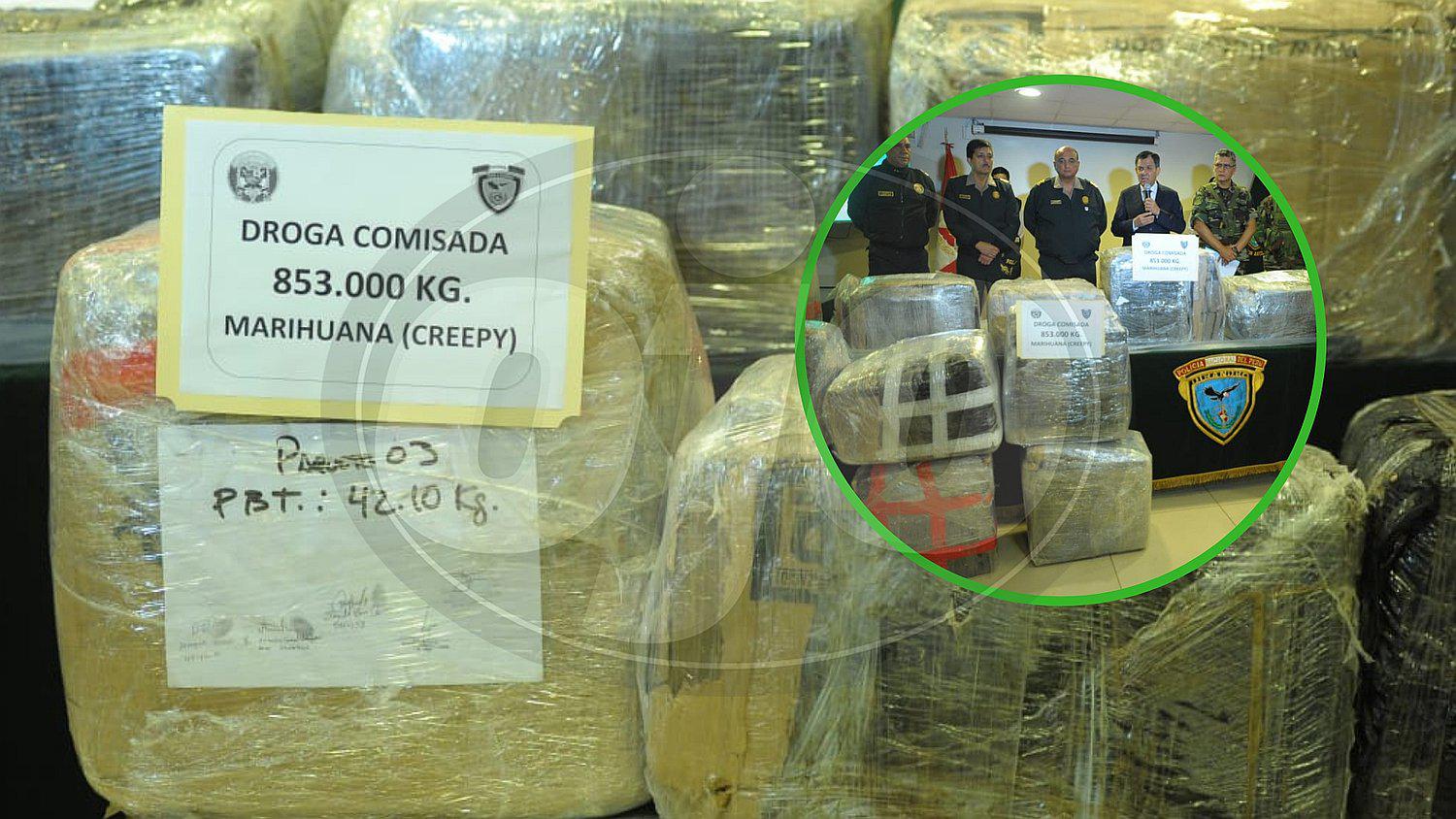 Transportaban 853 kilos de marihuana en camión de plátanos y policía los captura (FOTOS)
