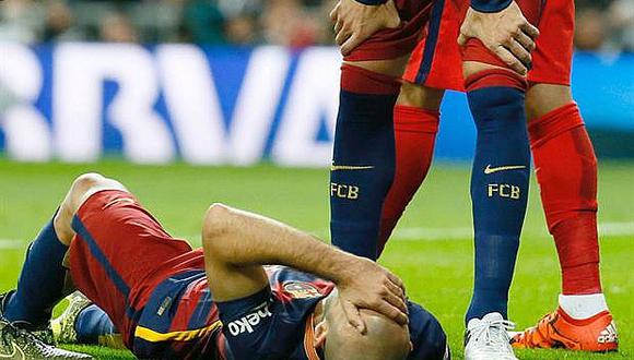 Barcelona: Mascherano sufre lesión bíceps femoral y será baja varias semanas