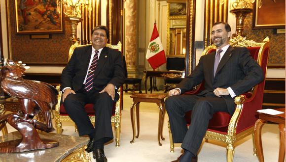 Alan García se reunió con el Príncipe de Asturias