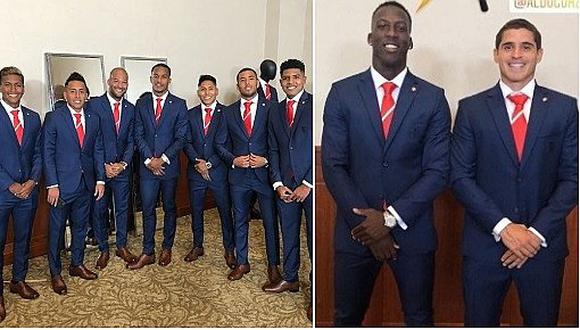 Jugadores de la Selección Peruana se lucen con trajes para el Mundial Rusia 2018 