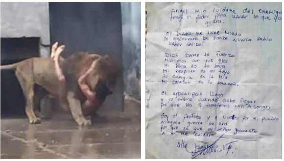 Chile: La intrigrante carta de hombre que se metió en jaula de leones para suicidarse 