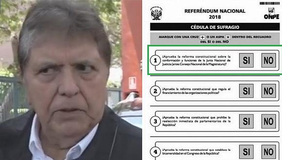 Alan García niega querer entorpecer referéndum: "¿Creen que vamos a tener mejoras?" (VIDEO)