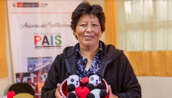 Hilda Chuquipoma (57), talentosa tejedora.