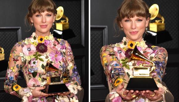 Taylor Swift se convierte así en una de las estrellas que ha logrado el mismo galardón por tres discos. (Foto: Kevin Mazur / The Recording Academy / AFP)