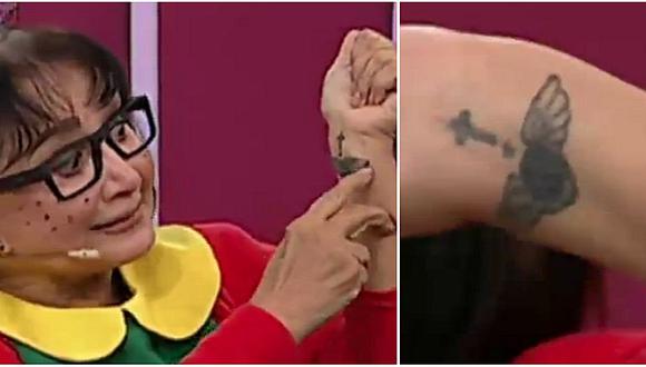 La Chilindrina llega a Perú y revela el significado de su tatuaje 