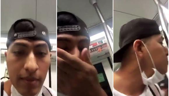 Inicia investigación contra sujeto que se grabó dejando secreciones nasales en tren del Metro de Lima(Foto: Video)