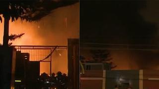 Chorrillos: Voraz incendió destruyó una fábrica de velas cercana a un albergue de niñas (VIDEO)