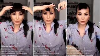 Janet Barboza se corta el cerquillo gracias a tutorial y el resultado no es lo que esperaba│VIDEO