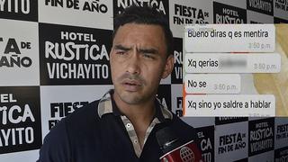 Diego Chávarri: Miluska Vargas lo acusa por agresión y la amenaza así