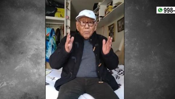 Familiares del anciano Grocio Muñoz Cabrejos, denunciaron su desaparición desde noviembre 2020 cuando tenía 85 años. (Captura: América Noticias)