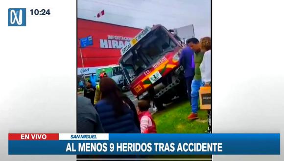 Reportan accidente de tránsito en San Miguel. Foto: Canal N