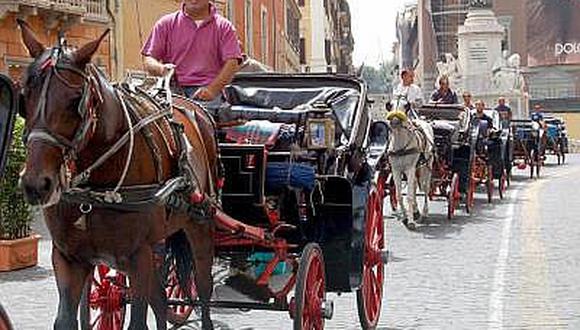 ​Paseos en carruaje por calles de Roma acabarán para proteger a animales