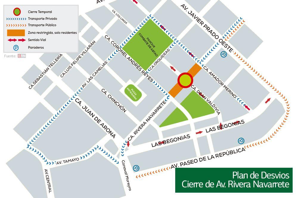 Cerrarán calles de San Isidro durante 10 meses por construcción de estacionamientos