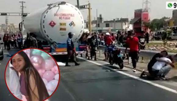 Joven madre muere atropellada por camión. Foto: América Noticias