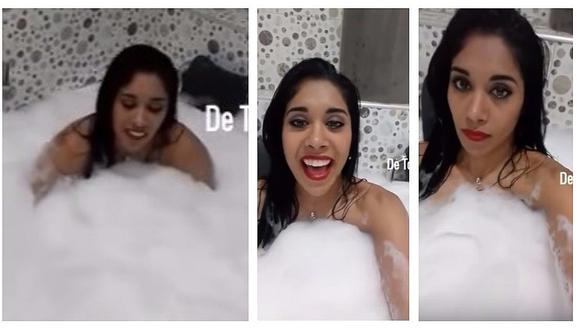Facebook: hizo transmisión de su baño de espuma, pero terminó pasando roche (VIDEO)