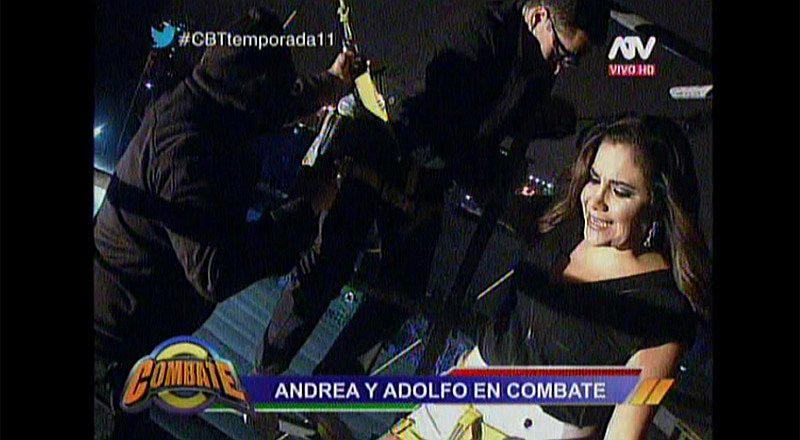 Combate: Andrea Llosa entra en pánico al subirse a torre de 40 metros 